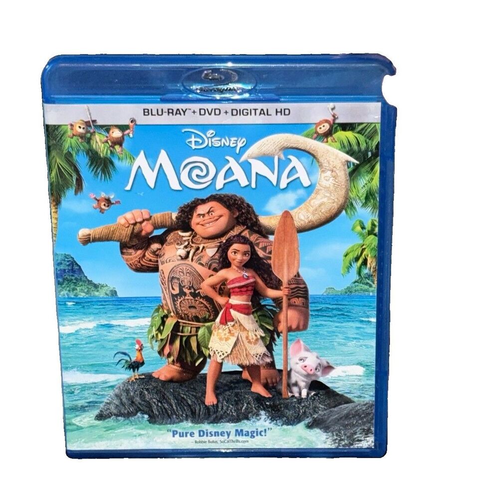 Moana (Blu-ray/DVD, 2016) DISNEY family Auli'i Cravalho Dwayne Johnson Rachel H.